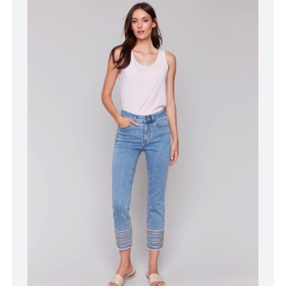 Charlie B Slim Leg Pants – Light Blue – Size 10 – NWT